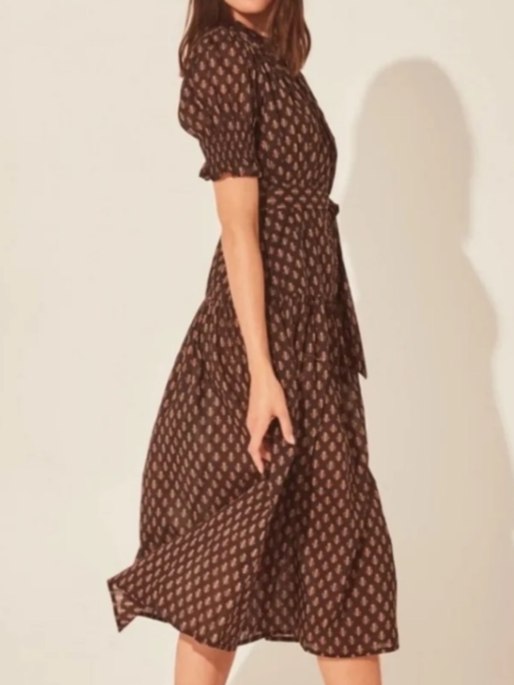 Daughters of India Prairie Dress Coffee Large